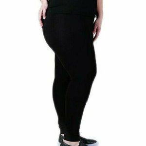 Women's Plus Size  Leggings Stretch-Thick and  Heavy -Yoga Pants Black